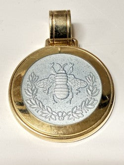 Colby Davis: Bee Gold Vermeil Medallion - Large