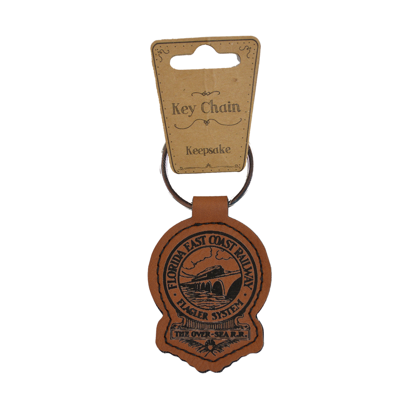 Florida East Coast Railway Leather Keychain