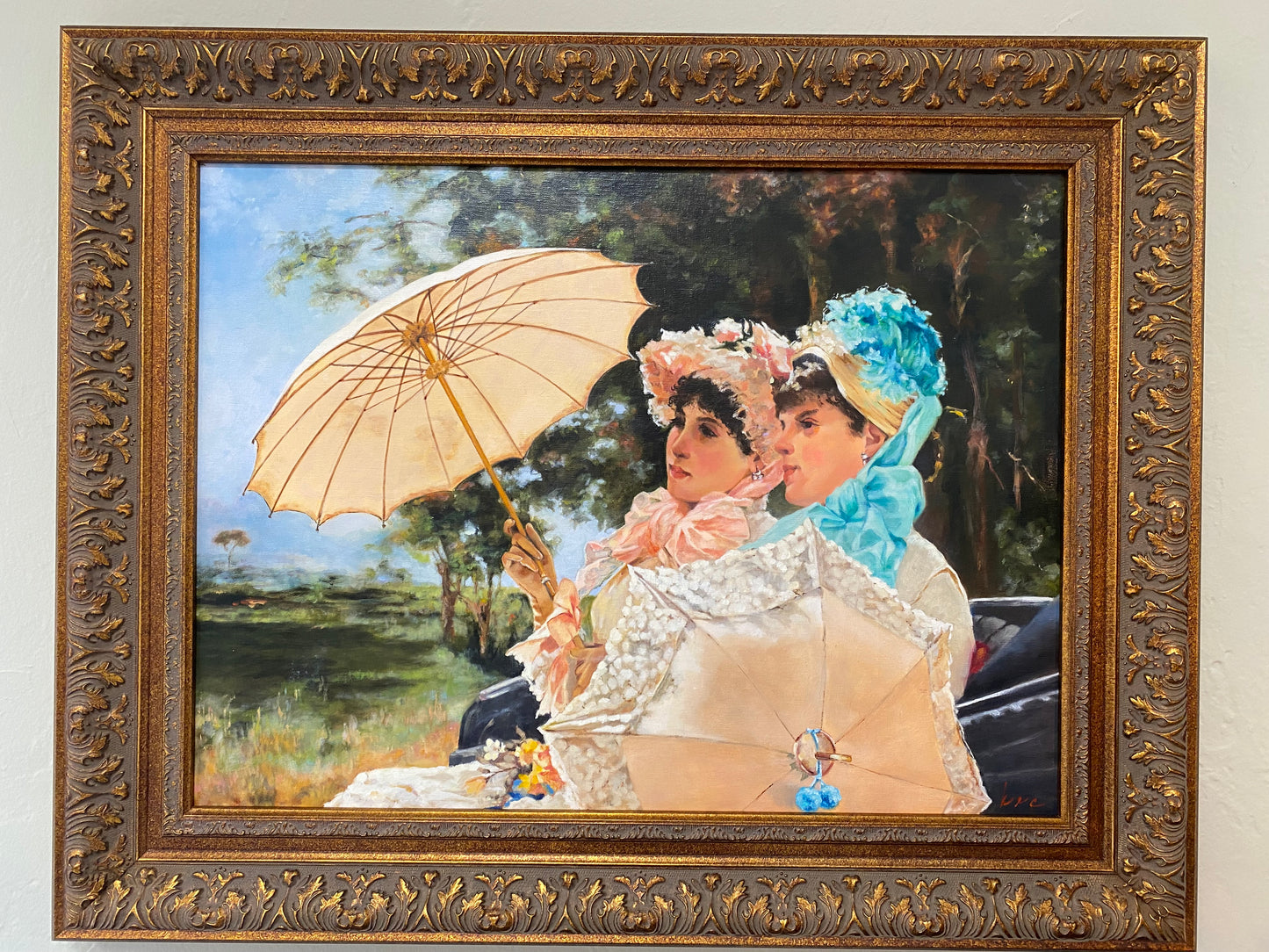Study of "En Voiture" By Edoardo Tofano - Recomposition Painting