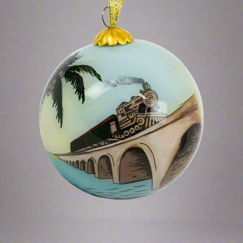 Florida East Coast Railway Glass Ornament