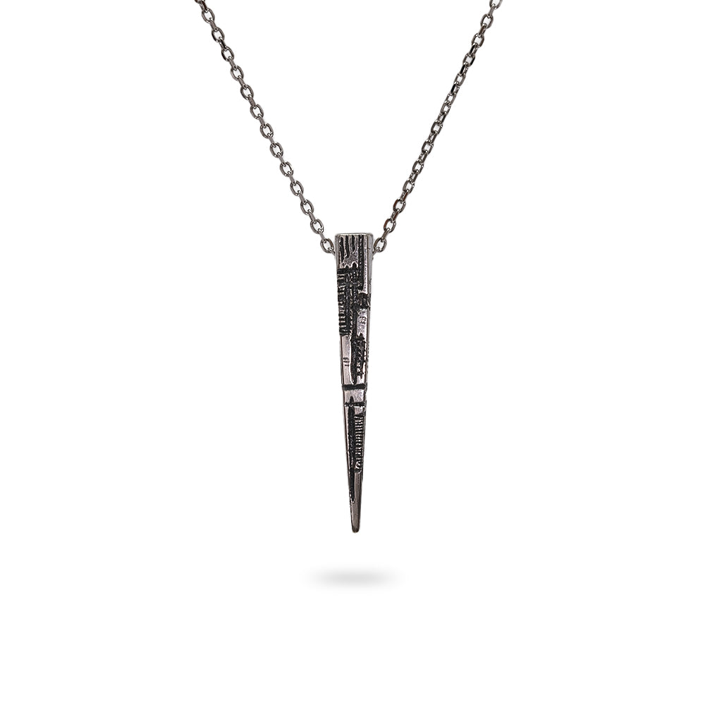 Oxidized Silver Tribal Necklace