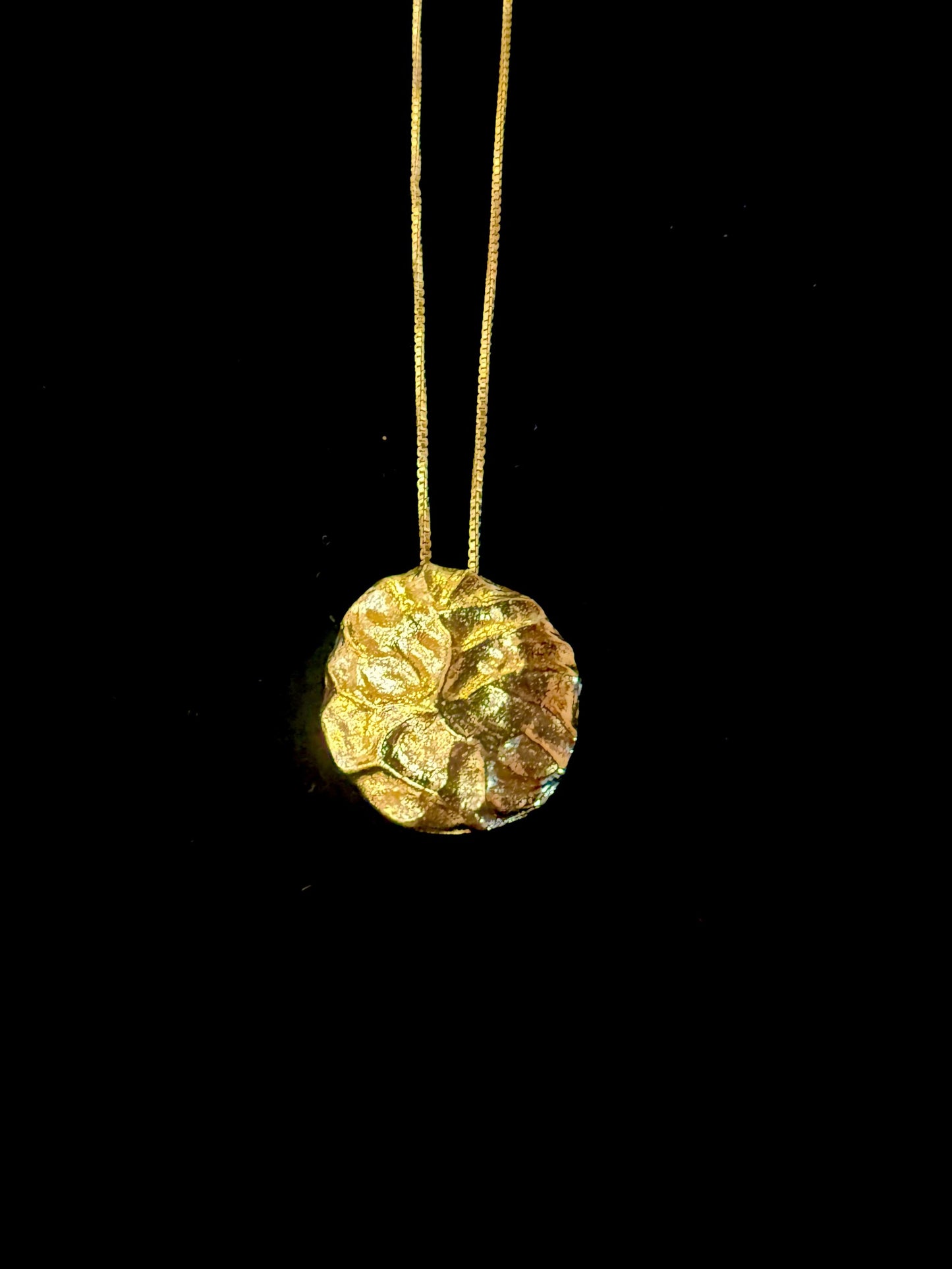 Gold Sand Dollar Necklace