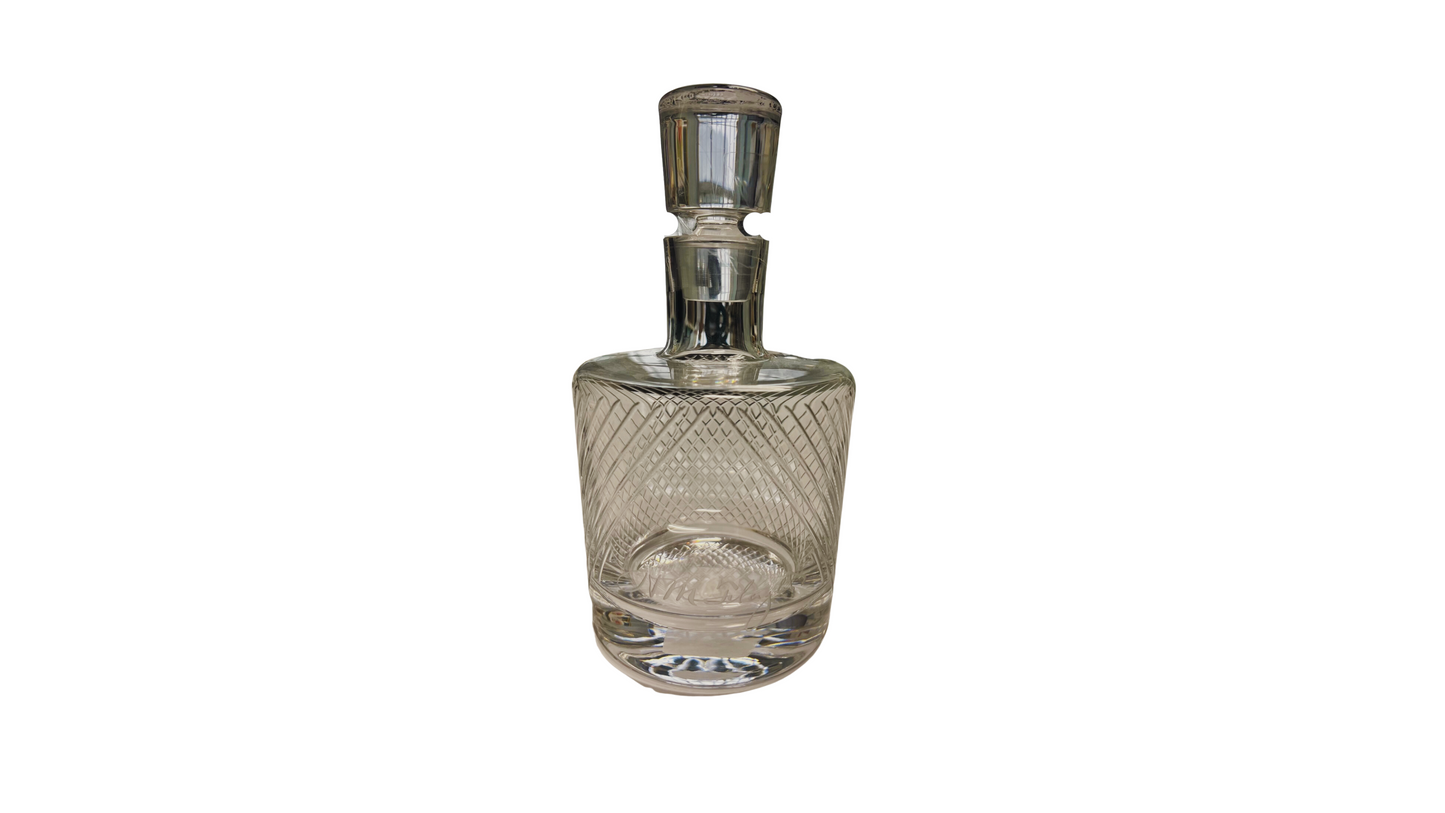 Henry Flagler Signature Cut Glass Decanter