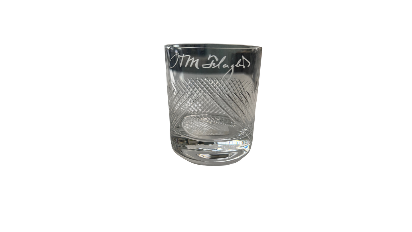 Henry Flagler Signature On The Rocks Glass