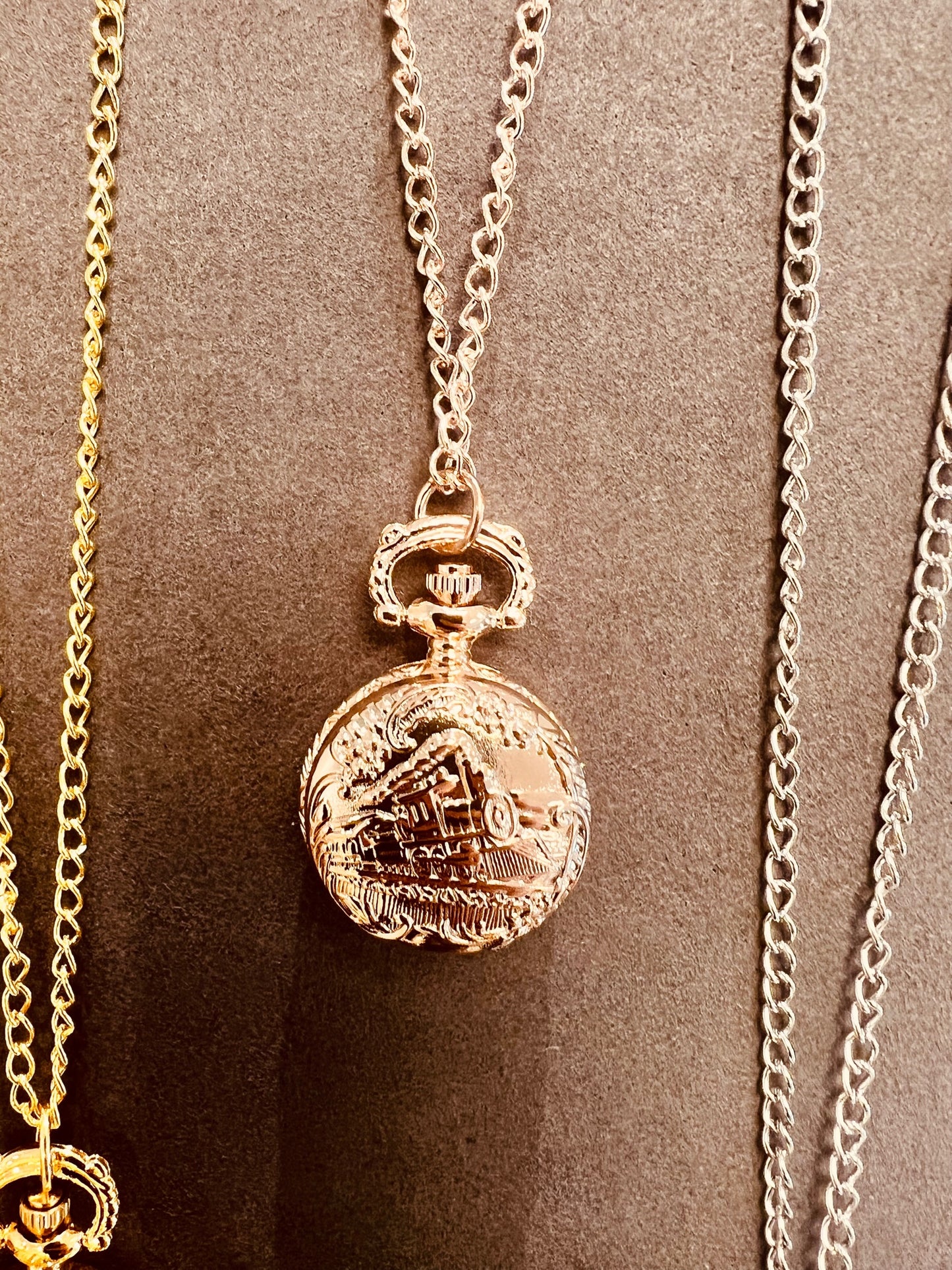 Locket Pocket Watch Necklace