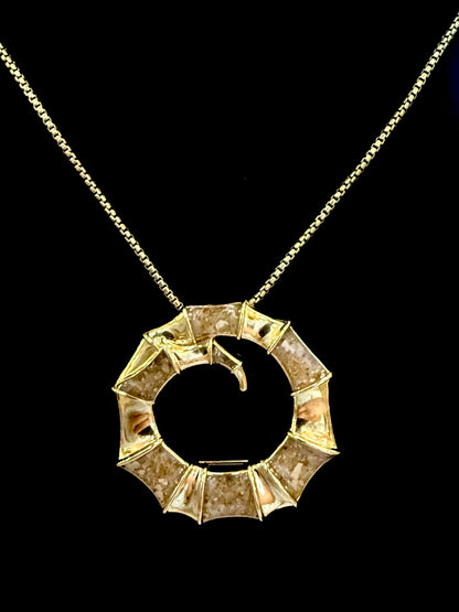 Gold Sand Brooch and Necklace - Dune x Breedlove