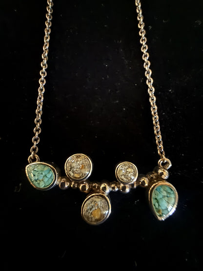 Silver Five Elements Necklace - Dune