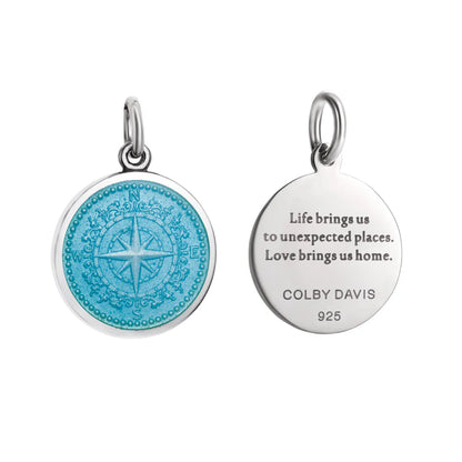 Colby Davis: Compass Rose Silver Pendant - Small