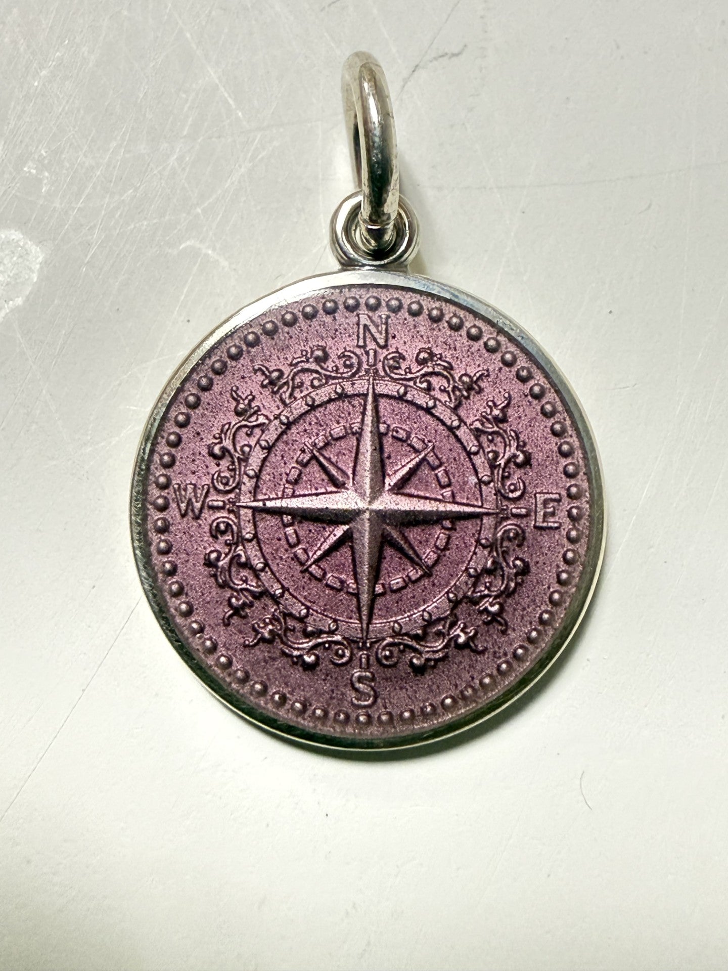 Colby Davis: Compass Rose Silver Pendant - Small