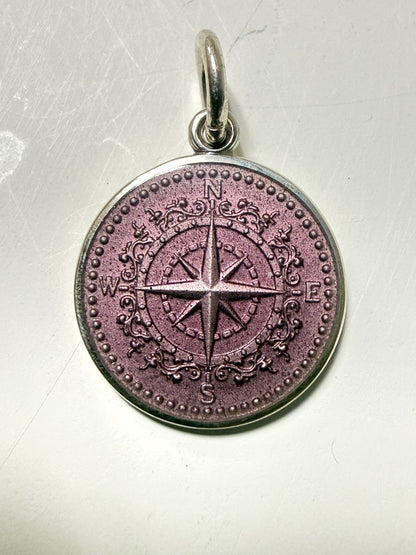 Colby Davis: Compass Rose Silver Pendant - Small