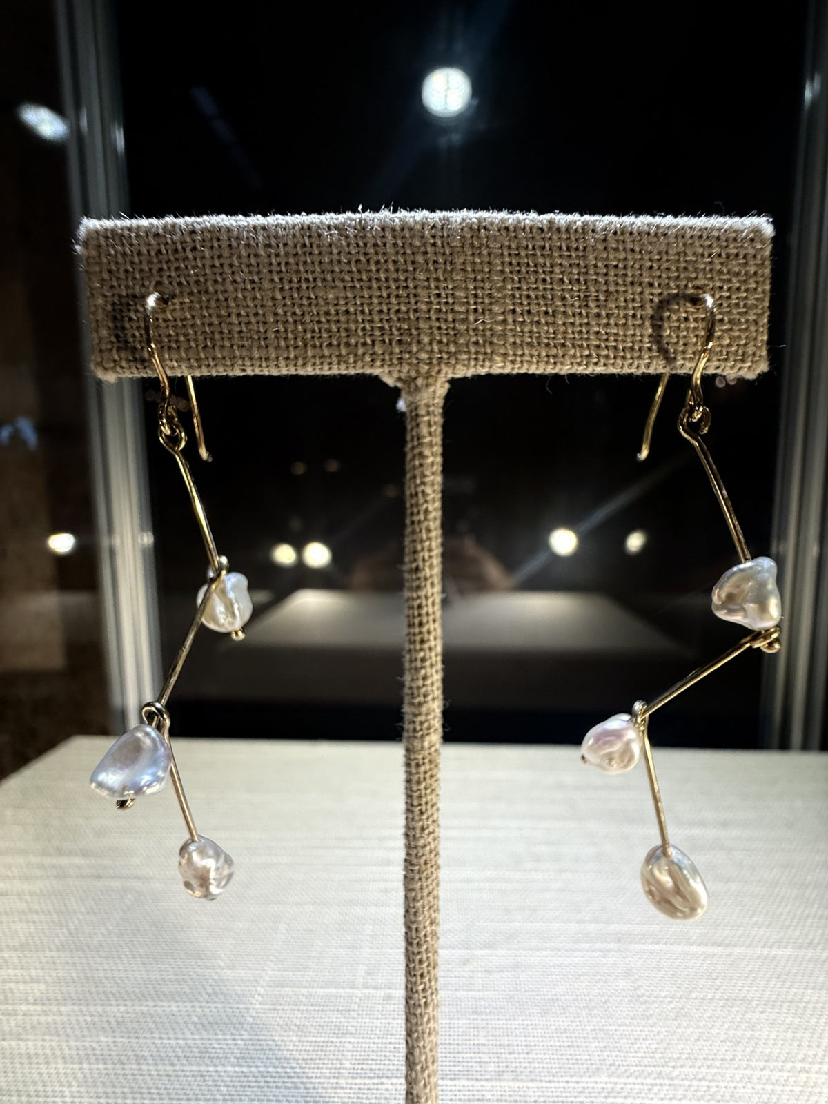 Dangling Pearl Earrings