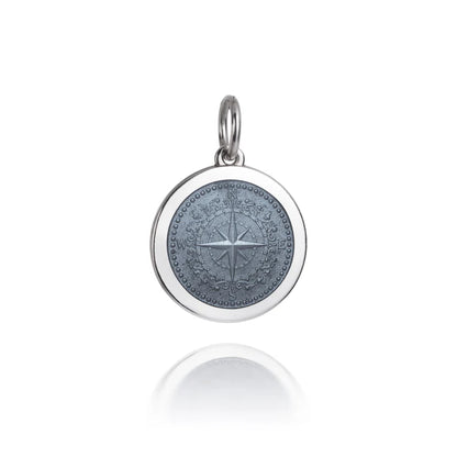 Colby Davis: Compass Rose Silver Pendant - Medium