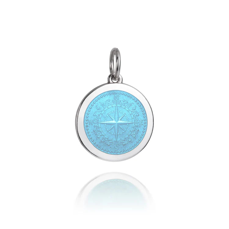 Colby Davis: Compass Rose Silver Pendant - Medium