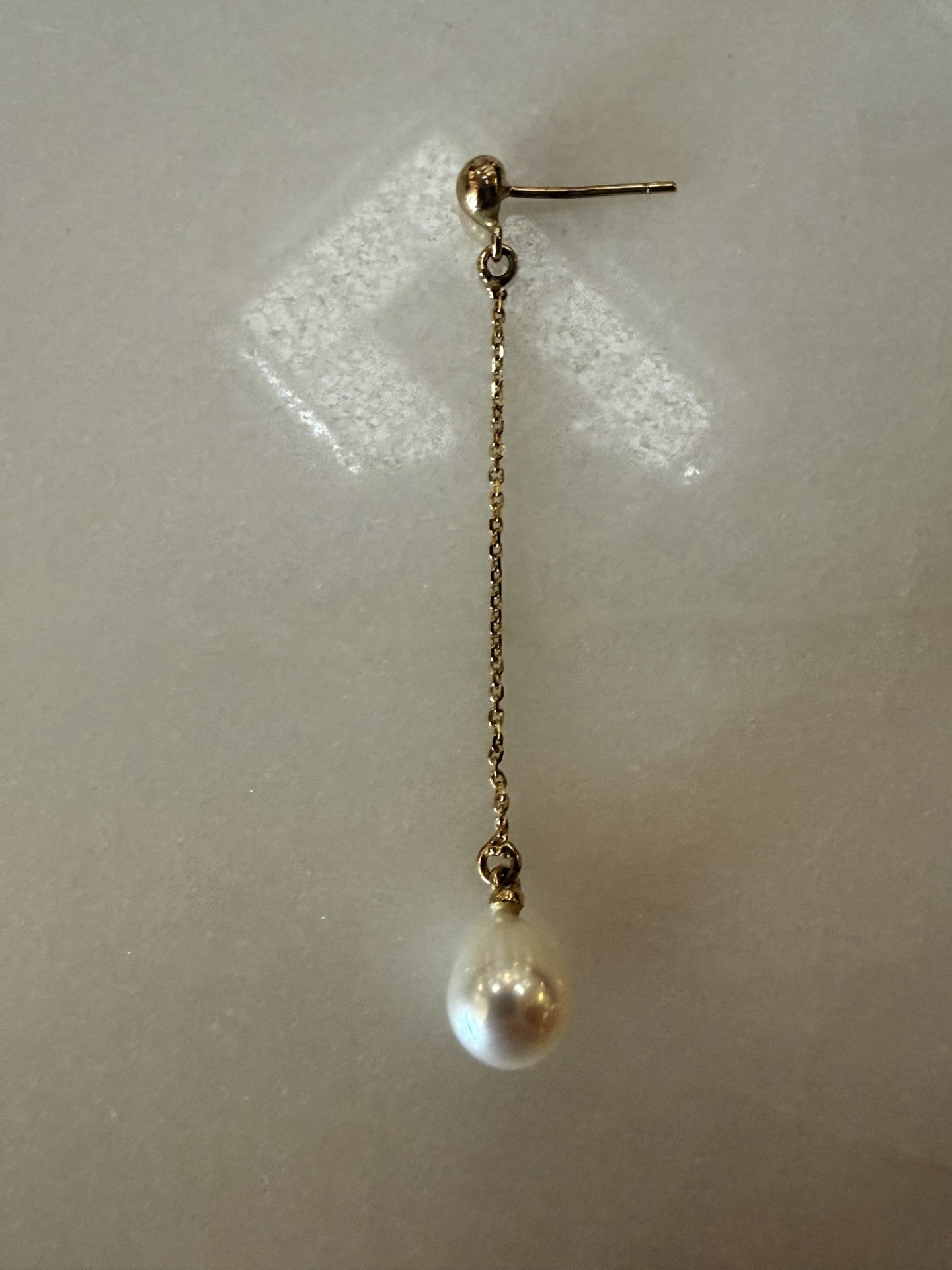 Chain Pearl Earrings
