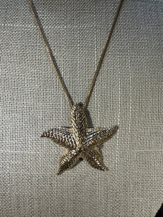 Silver Starfish Necklace - Large