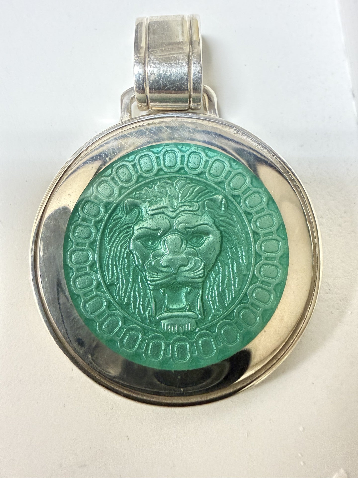 Colby Davis: Lion Head Silver Medallion - Large