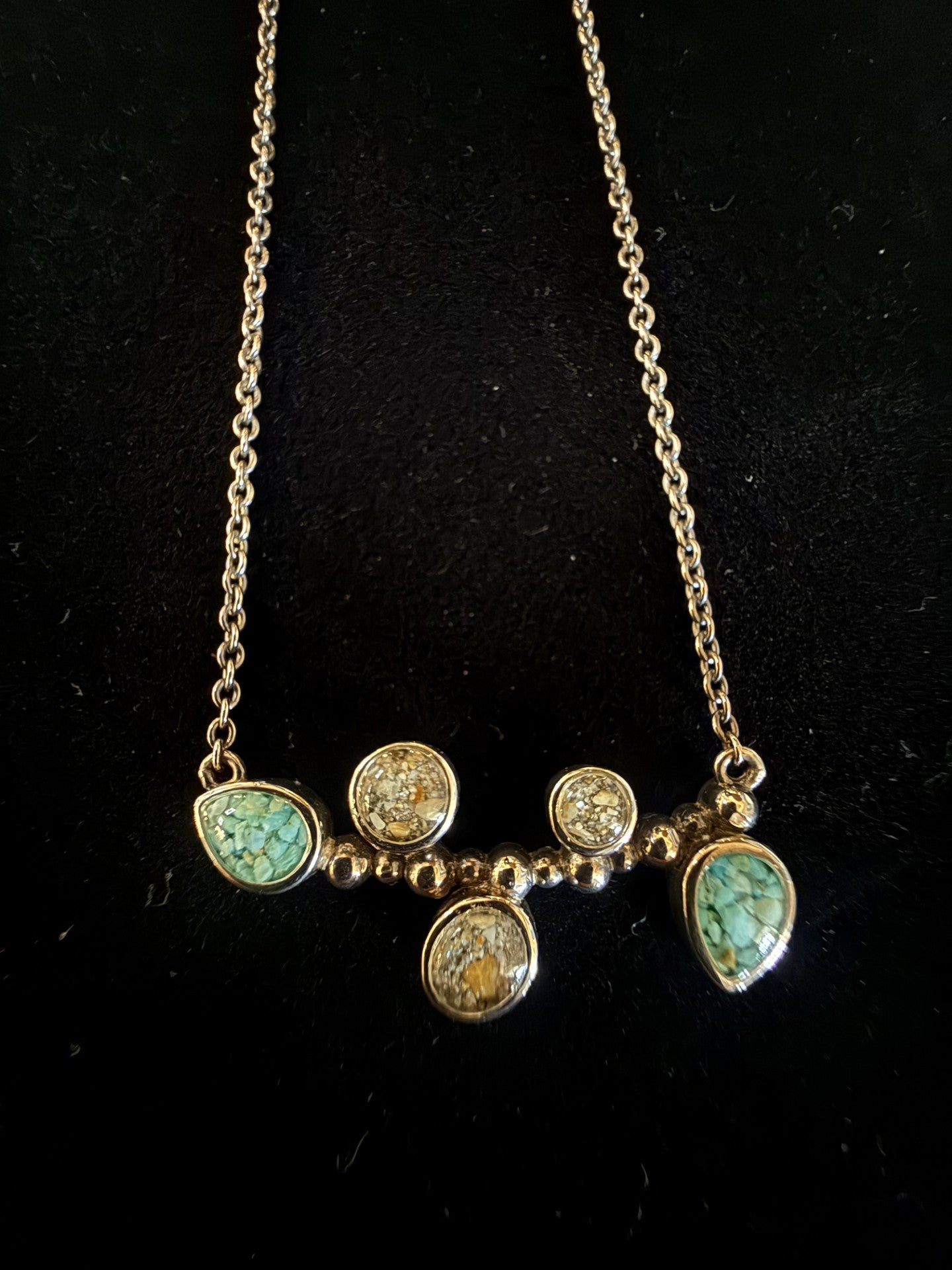 Silver Five Elements Necklace - Dune