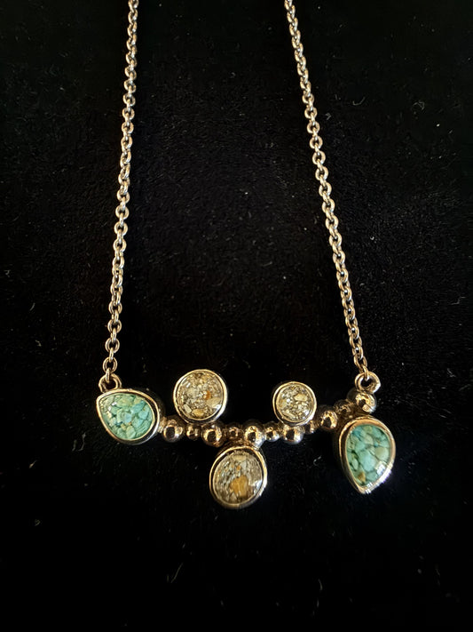 Silver Five Elements Necklace - Dune