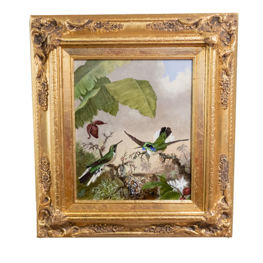 Martin Johnson Heade "Black-Eared Fairy" - Recomposition Painting