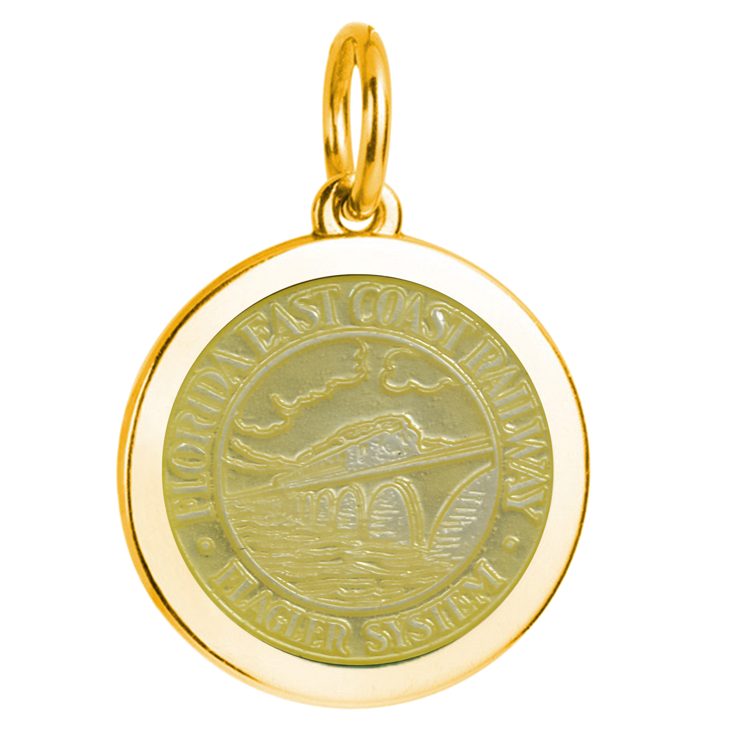 Colby Davis FEC Railway Gold Vermeil Medallion (Medium)