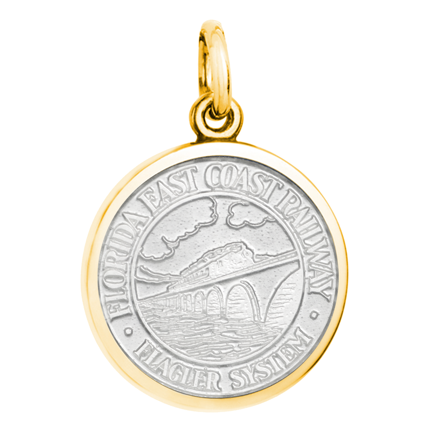 Colby Davis FEC Railway Gold Vermeil Medallion (Small)