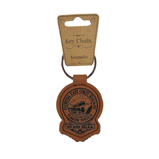 Florida East Coast Railway Leather Keychain