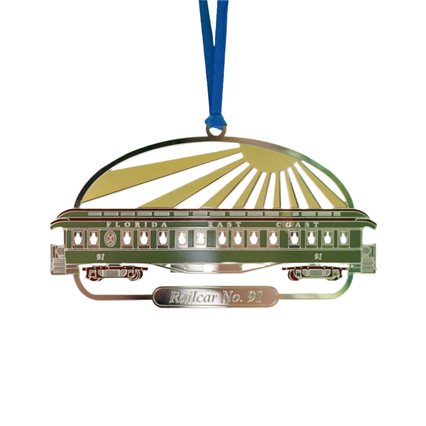 Railcar No. 91 Holiday Ornament