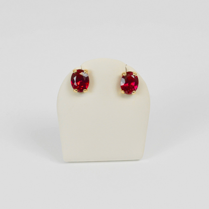 Mary Lily Collection Ruby Stud Earrings
