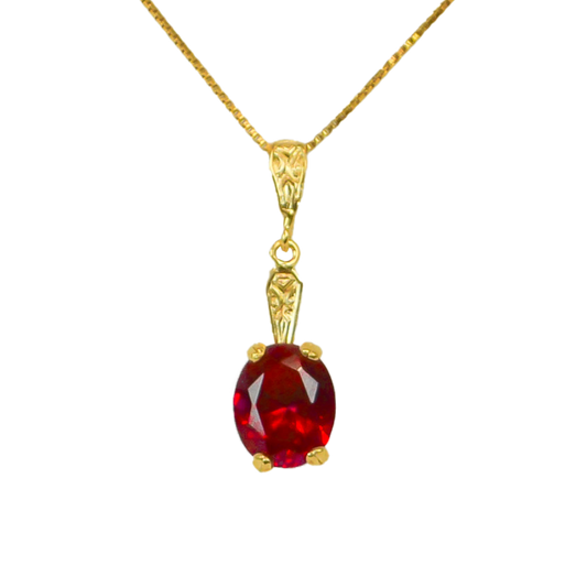 Mary Lily Collection Ruby Pendant