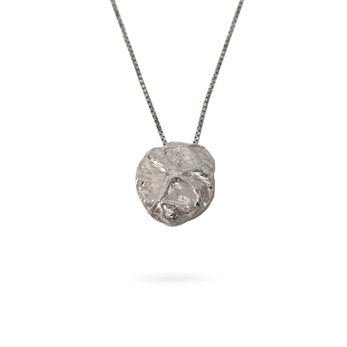 Bright Silver Sand Dollar Necklace
