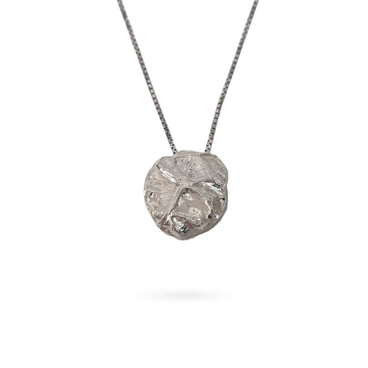 Bright Silver Sand Dollar Necklace