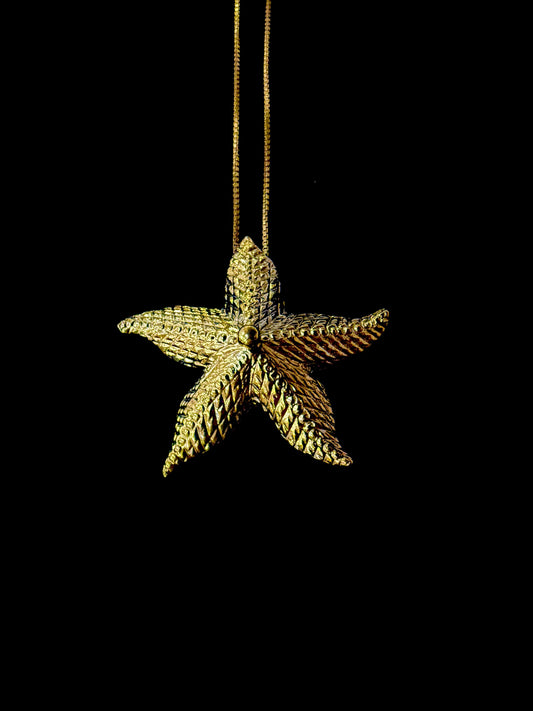 Gold Large Starfish Necklace