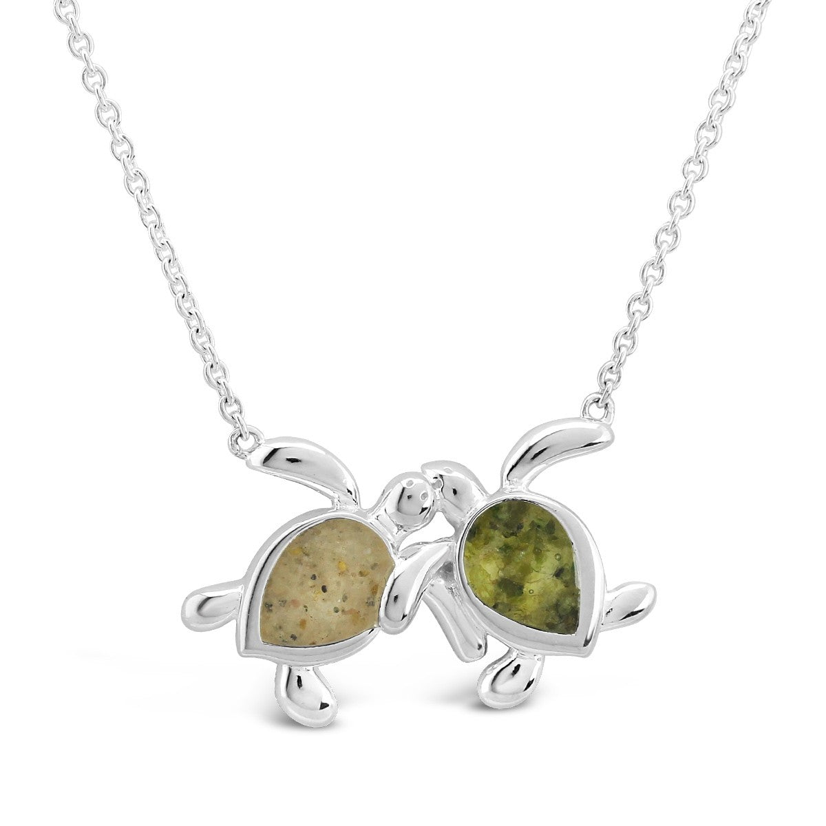 Best Friends Turtle Silver Necklace - Dune x 4ocean