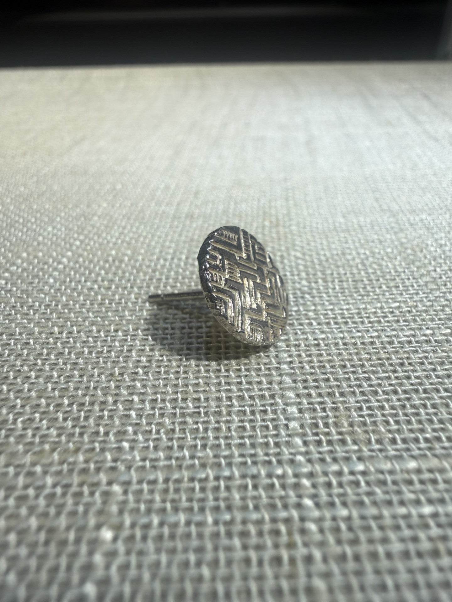 Abstract Silver Stud Earrings