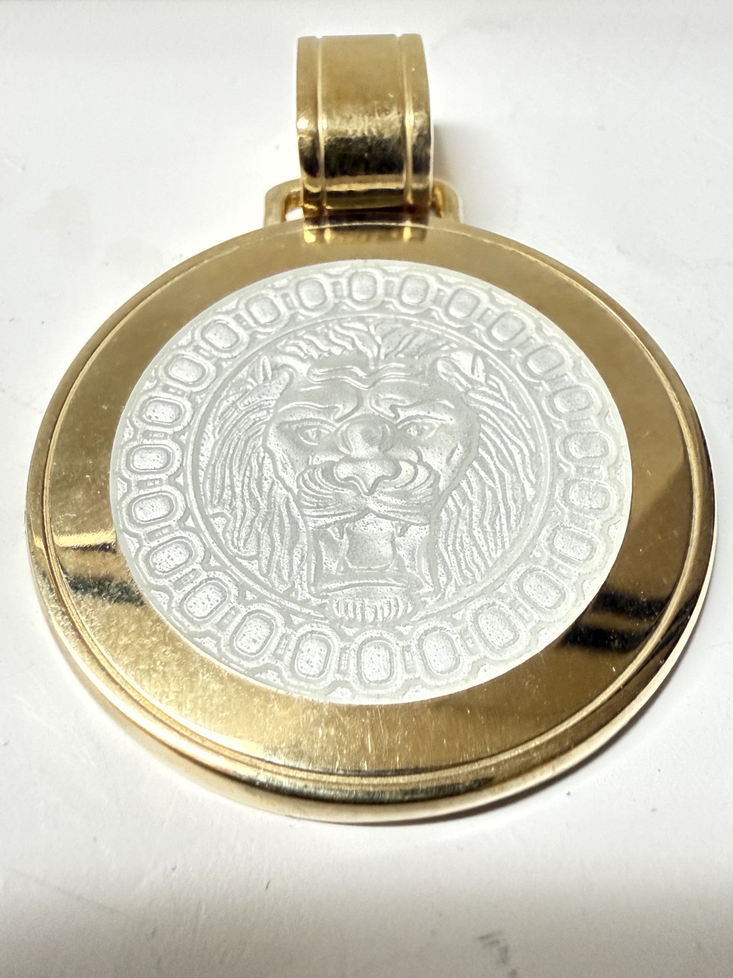Colby Davis: Lion Head Gold Vermeil Medallion - Large