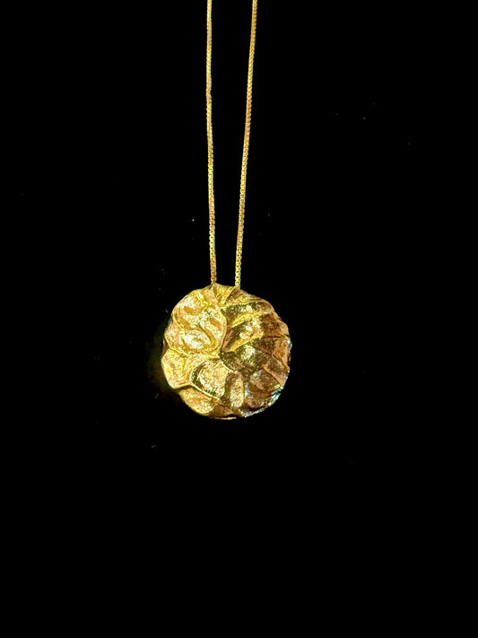 Gold Sand Dollar Necklace