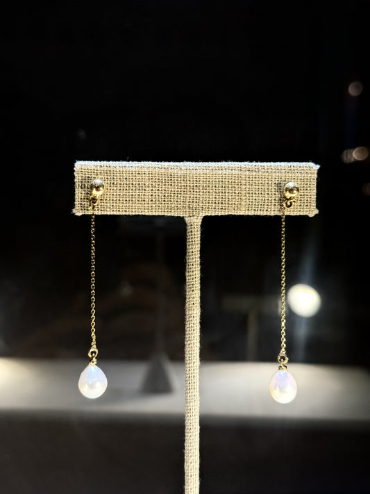 Chain Pearl Earrings