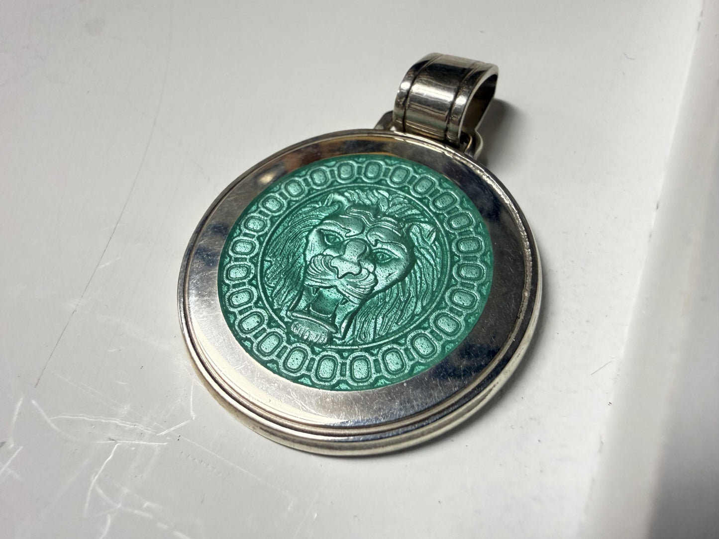 Colby Davis: Lion Head Silver Medallion - Large