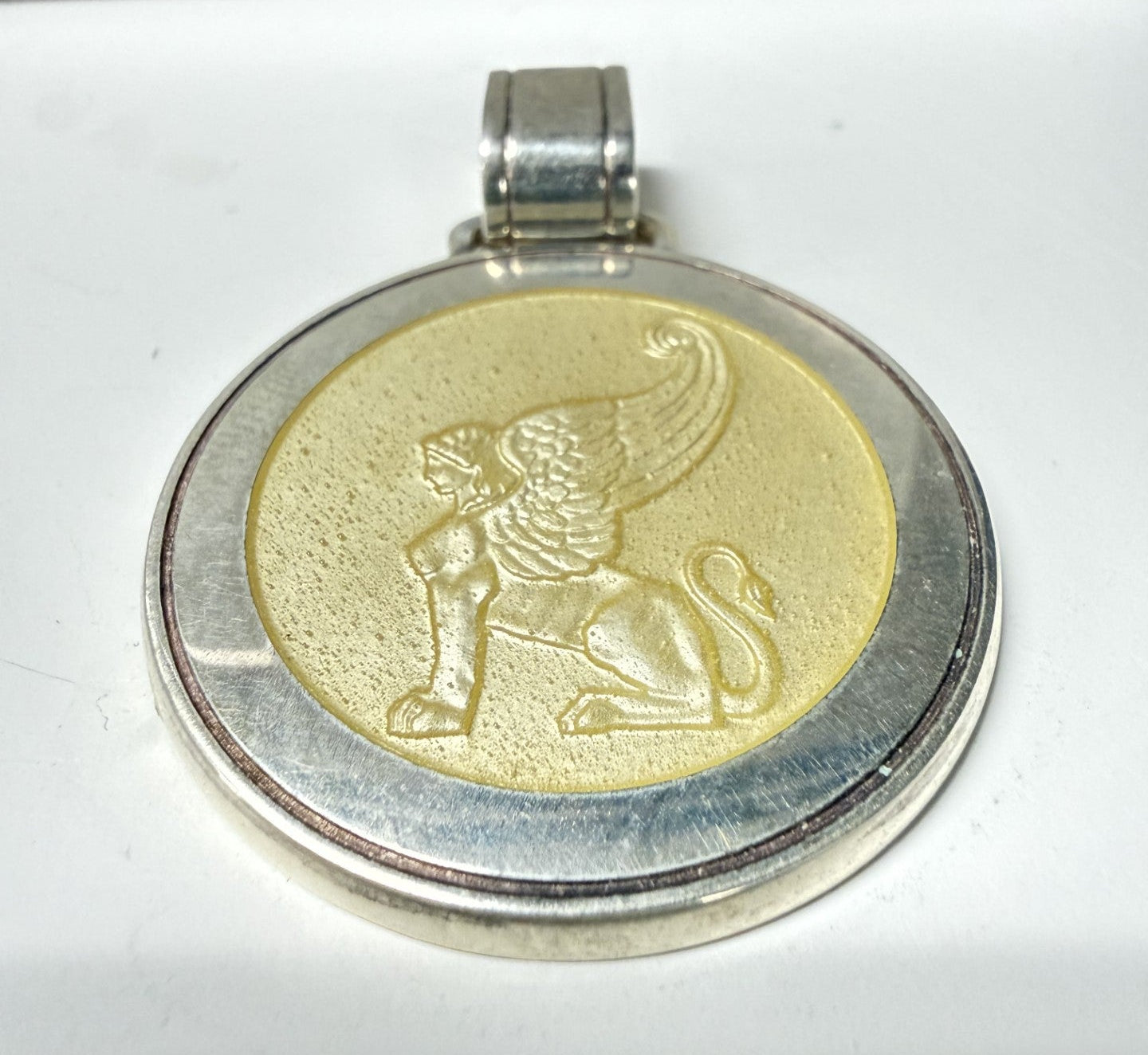 Colby Davis: Winged Sphinx Silver Medallion - Large