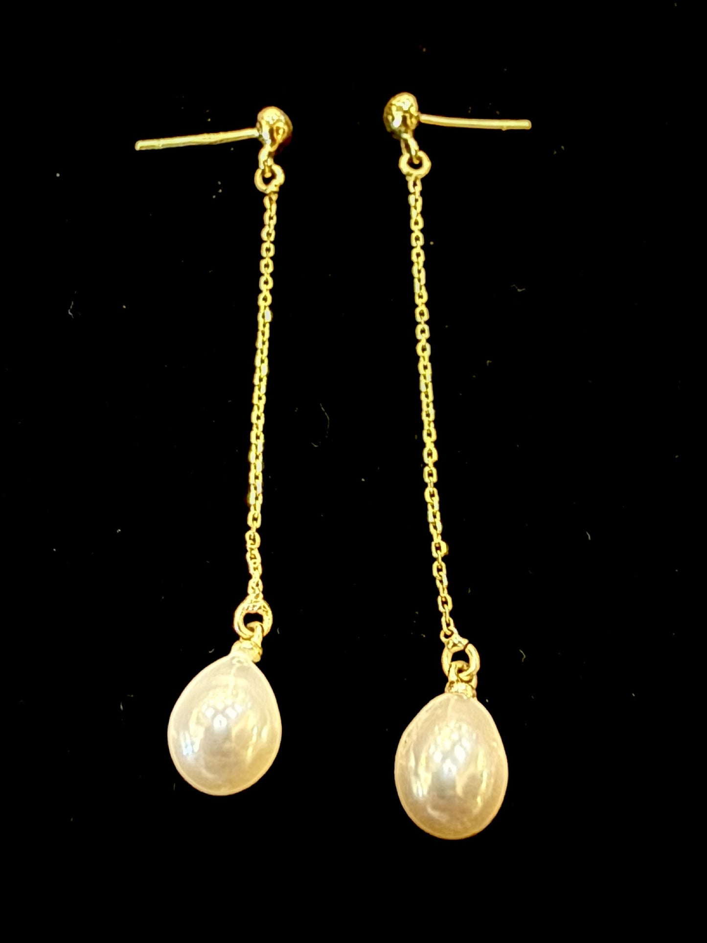Chain Pearl Earrings