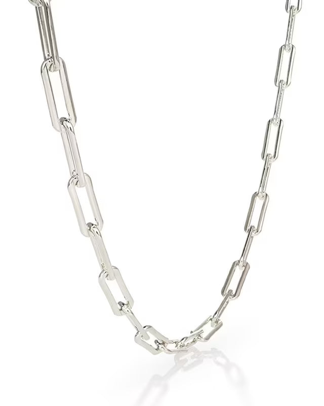 Colby Davis Chain: Silver Paperclip 18"