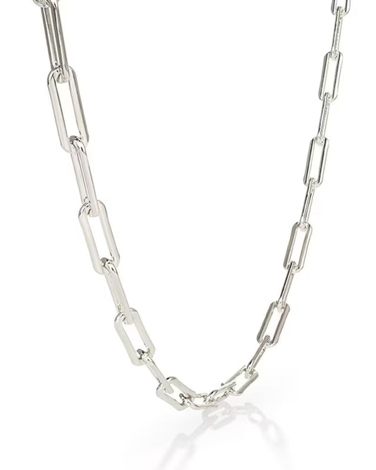 Colby Davis Chain: Silver Paperclip 18"