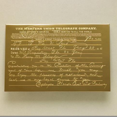 original telegraph that is reproduced on the tray