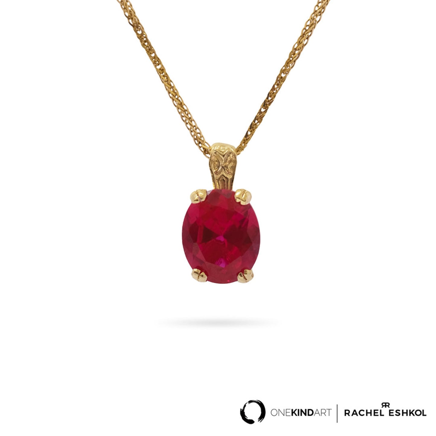 Zoomed image of Ruby Replica with Gold detail